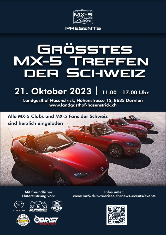 Grösstest MX-5 Treffen der Schweiz 2023